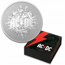 2021 Australian AC/DC $1 1oz 99.9% Silver - Frosted UNC Coin Royal Australian Mint